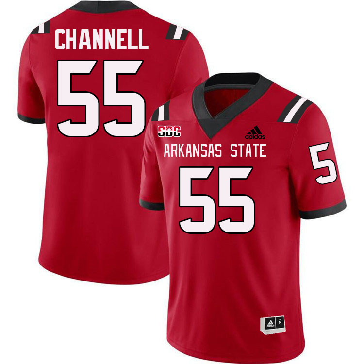 Cade Channell Arkansas State Jersey,Arkansas State Red Wolves Football Uniforms,Jersey-Red